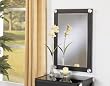 Z-Bedroom Mirror Textured Black with Silver Trim & Pulls By Powell Furniture