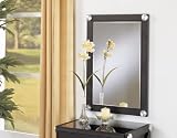 Z-Bedroom Mirror Textured Black with Silver Trim & Pulls By Powell Furniture