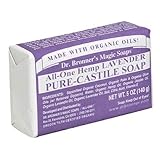 Dr. Bronner's Magic Soaps Pure-Castile Soap, All-One Hemp Lavender, 5-Ounce Bars (Pack of 6)