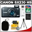 Canon PowerShot SX230 HS Digital Camera (Black) with 4GB Card + Case + Accessory Kit Canon PowerShot SX230 HS Digital Camera (Black) with 4GB Card + Case + Accessory Kit