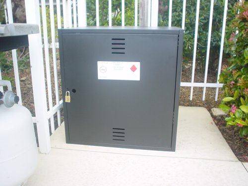 The Propane Black Box, Four Propane Cylinder Storage Cage. Free Shipping