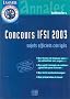 Concours IFSI 2003, sujets officiels corrig�s