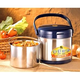 Sykam Technologies InsuPot Model S-50D 5.0L, stainless steel inner pot and outer pot with black ABS trim