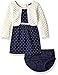 Nautica Baby Layered Long Sleeve Knit Dress, Navy, 18 Months
