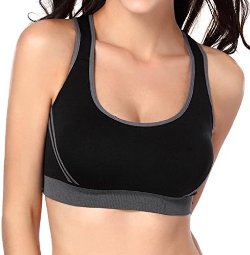 TaiPo Women's Cross Sport Yoga Bra Pad Racer Tank Crop Top Aerobics Dance Vest