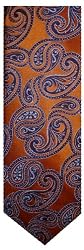 Men's Tommy Hilfiger Neck Tie 100% Silk Orange/Blue