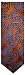 Men's Tommy Hilfiger Neck Tie 100% Silk Orange/Blue