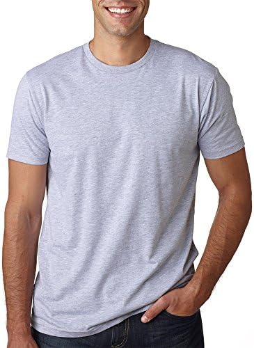 Next Level Mens Premium Fitted Short-Sleeve Crew 3600-Heather Grey (90/10)-X-Small