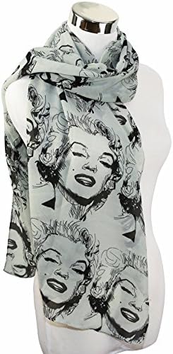 PANZ Marilyn Monroe Chiffon Scarf USA Seller (White)