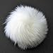 Natural Fox Fur Pom Pom balls by pc, Approx. 3-1/2