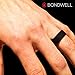 Silicone Wedding Ring for Men - Navy Blue - 