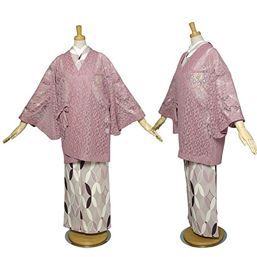 シースルーコート 四季コート ラッセル道中着 レースコート 選べる7色 コート 和装コート 道中着 ロングコート【単衣】ピンク ベージュ ネイビー 紫 黒 グレー