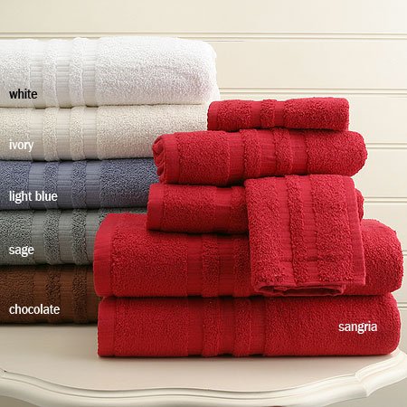 6pc Bellino Cotton Towel Set, Ivory