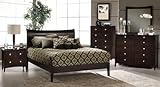 Tiburon Bedroom Set with Bentwood Platform Bed 5pc queen set Espresso