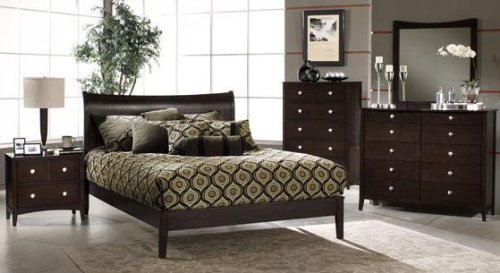 Tiburon Bedroom Bentwood Platform Espresso