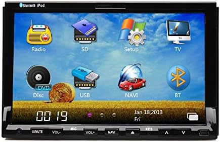 HOT!Double 2 Din Car DVD Player with GPS Navigation 7 Inch Black Color With TV/SD/USB/FM/AM Radio Stereo Video Car PC