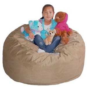 3-feet Medium Brown Cozy Sac Bean Bag Chair Love Seat