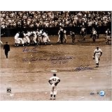 Ralph Branca and Bobby Thomson Dual Autographed 16x20 Photograph with Shot Heard Round The World Inscription