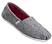 TOMS Classic Grey Canvas Embroidered Women's