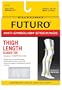 Futuro. Anti-Embolism Stockings, Medium Short, White, Thigh Length, Closed Toe, 1 Pair