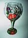 Hand Painted Wine Glass by Bottom's Up - Happy Birthday