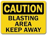 Caution Sign - Blasting Area Keep Away - 10 x 14 OSHA Safety Sign