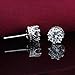 Acxico Crown Shape with Diamond Inlaid Stud Earrings