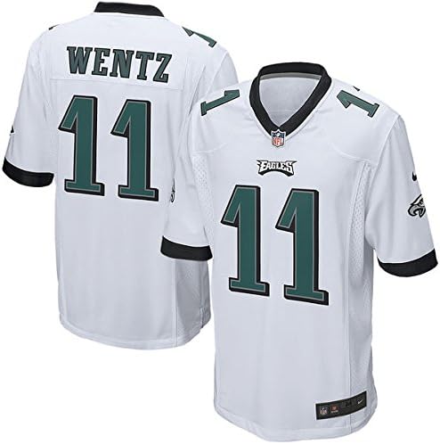 Men's 11 Carson Wentz American Football Jerseys Mens Elite Jersey-White