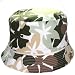 Ladies GREEN beige floral CAMOU REVERSIBLE sun hat