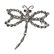 STERLING SILVER BROOCH 43X42mm - Marcasite