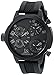 Joshua & Sons 2 Watch Men's Gift Set - 1 Multifunction 4 Subdials Black Watch On Silicone Strap, 1 Swiss Quartz Watch on Silver Stainless Steel Bracelet - JS84