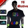 LED Tshirt, led t shirt, led-tshirt, equalizer tshirt, sound aktiv,leucht tshirt