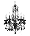 AF Lighting 7506-5H Mischief Chandelier, Black Glass Beads