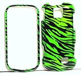 New Green with Black Zebra Stripe Samsung Moment 2 II / Intercept M910 Snap ....