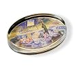 Picnicking Before an Easel - Oval Glass Paperweight