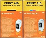 set of canon bci-24 inkjet cartridges 1 black and 1 colour