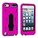 Pink / Black Hybrid Rugged Hard Silicone Case Cover w/ Stand for Apple iPod Touch 5th Generation 5G 5