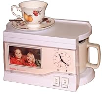 Swan DO1 Teasmade Ceramic Teapot Alarm Clock 4 Cup Capacity