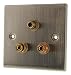 Fisual Stainless Steel Speaker Wall Plate - Single With Subw