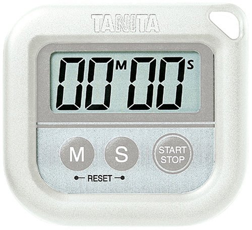 TANITA 丸洗いタイマー100分計 ホワイト TD-376-WH
