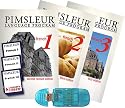 Pimsleur French I, II, III (Comprehensive) with Audiofy USB Reader (Audiofy Digital Audiobook Chips)