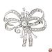 Gaby 'Ssterling Silver C.Z. Diamond Pin Brooch (Holiday Special)