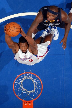Memphis Grizzlies v Los Angeles Clippers: DeAndre Jordan and Zach Randolph Photographic Poster Print by Noah Graham, 24x36