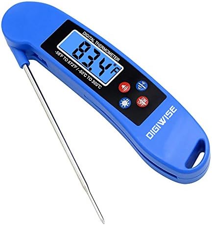 Digiwise Digital Cooking Thermometer 5s Instant Reading Voice Talking Backlight with Food-Safe Stainless Probe for Kitchen Baking Milk Beef &amp; More