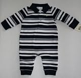 Baby Boy Polo Ralph Lauren Navy & White One Piece Romper