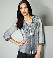 Per Una Pure Cotton Floral Appliqué Shirt