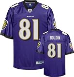 Anquan Boldin Youth Jersey: Reebok Purple #81 Baltimore Ravens Replica Jersey