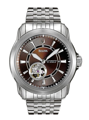 Men's Automatic Self-Winding Mechanical Exhibition Caseback Bracelet Watch #96A101 by Bulova