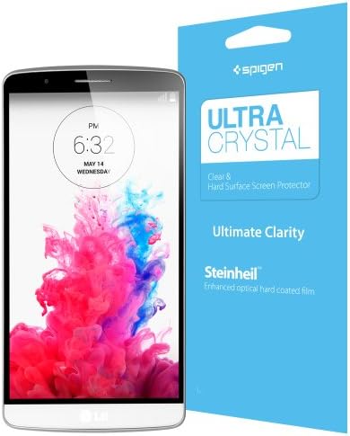 LG G3 Screen Protector, Spigen® LG G3 Screen Protector Clear Steinheil [Ultra Crystal] Premium Crystal Clear High Definition Front Screen Protector for LG G3 (2014) - Ultra Crystal (SGP10856)