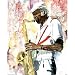 Man Playing Jazz (Saxophone) Music Art Print Poster - 16x20